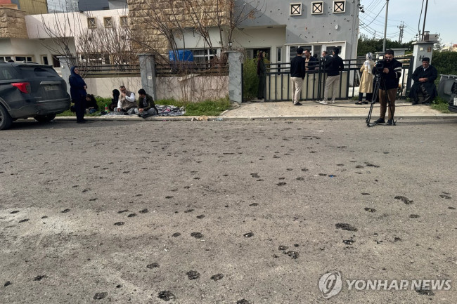 드론 공격 당한 이라크 이르빌의 이라크 쿠르드족 거주지역