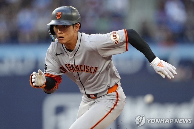 토론토전에 출전한 샌프란시스코 이정후