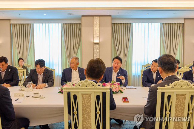 이재명 대통령, 미일 순방 경제인 간담회