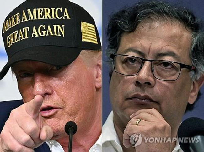 트럼프 미국 대통령(왼쪽)과 페트로 콜롬비아 대통령